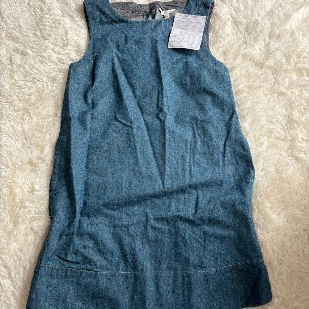Banana Republic A-Line Linen Blend Denim Mini Dress